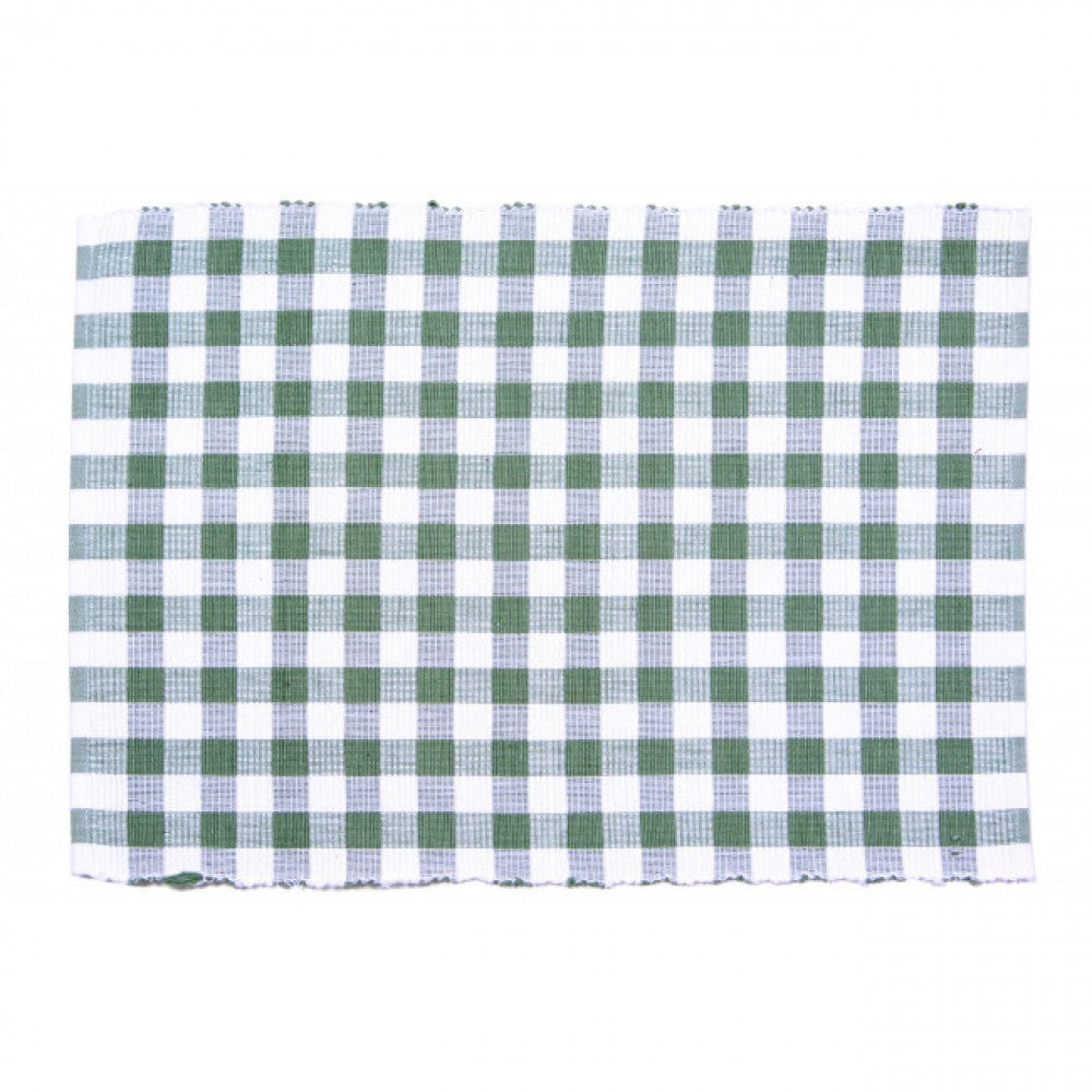 Toro Green Check Pattern Ribbed Placemat