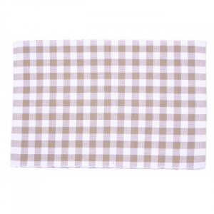 Toro Beige Check Pattern Ribbed Placemat