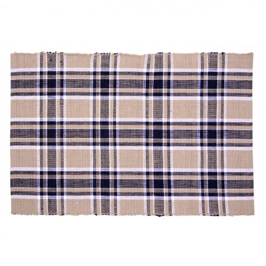Black Haze Check Pattern Ribbed Placemat