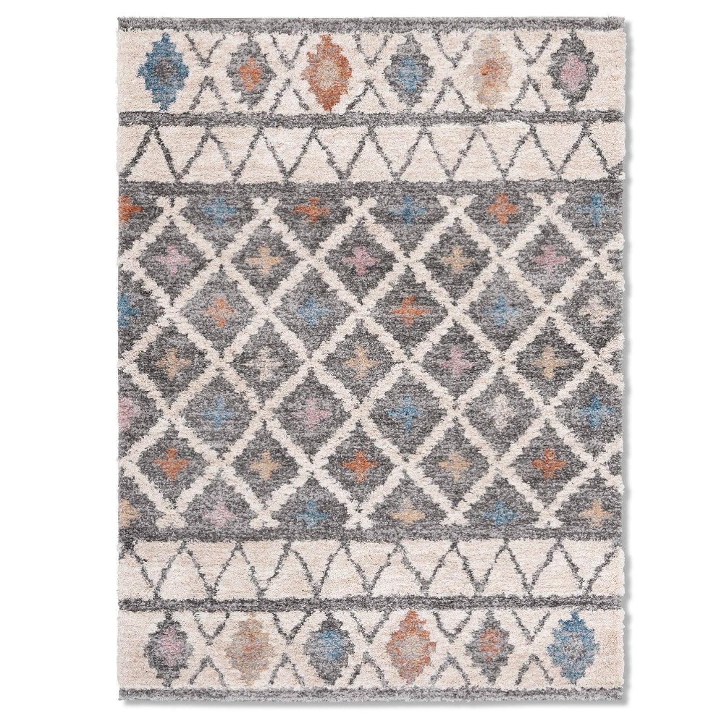 Bisera Diamond Pattern Shag Rug