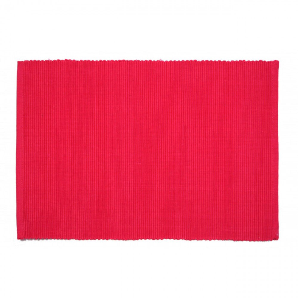 Red Ribbed Placemat