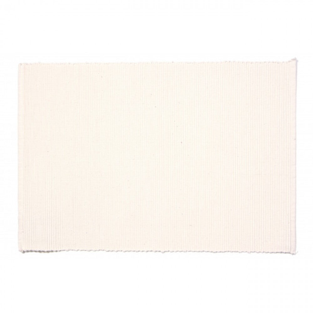 White Ribbed Placemat