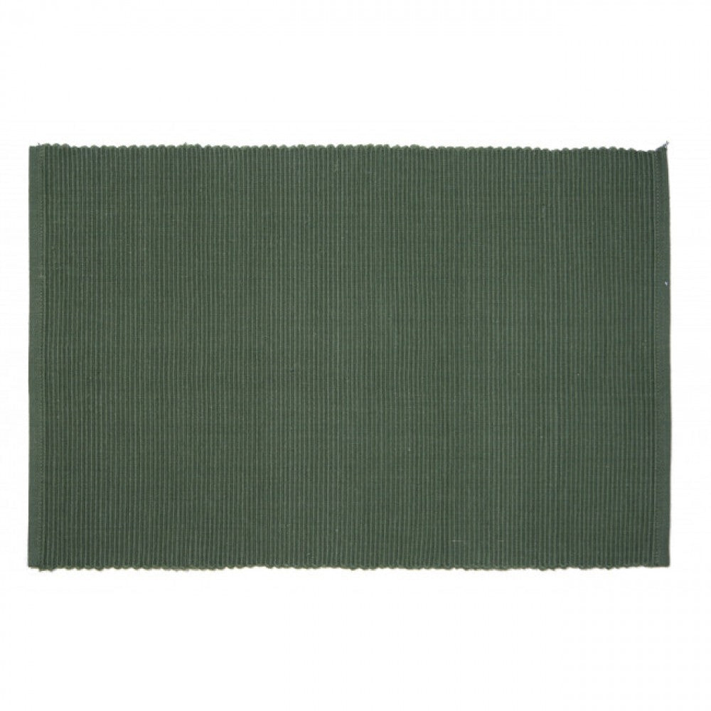 Henna Moss Green Ribbed Placemat