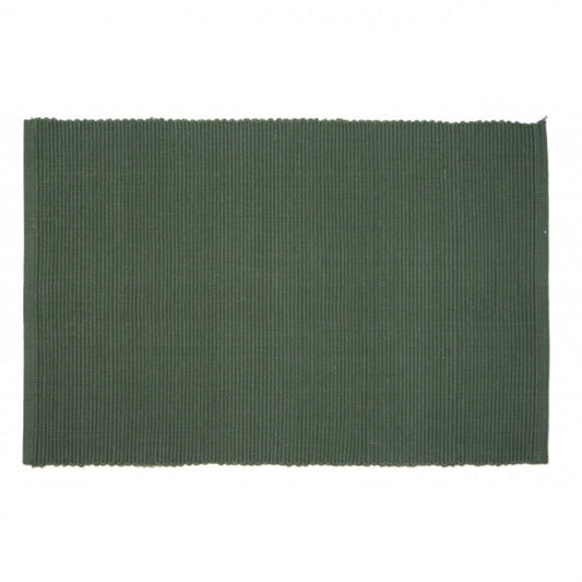 Henna Moss Green Ribbed Placemat