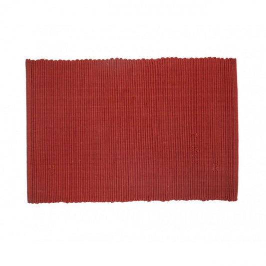 Burnt Red Ribbed Placemat