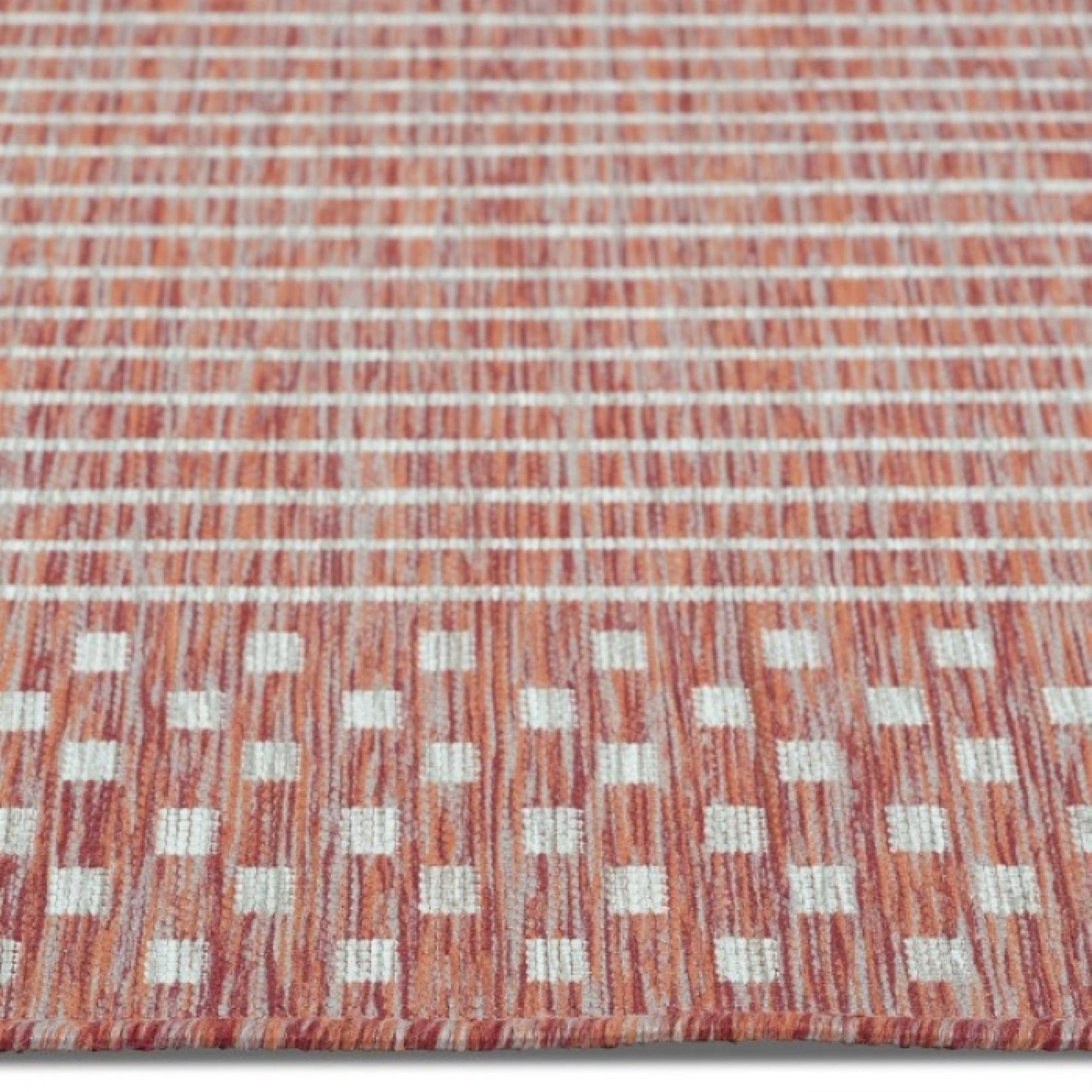 Cabana Indoor Outdoor Red Striped Rug