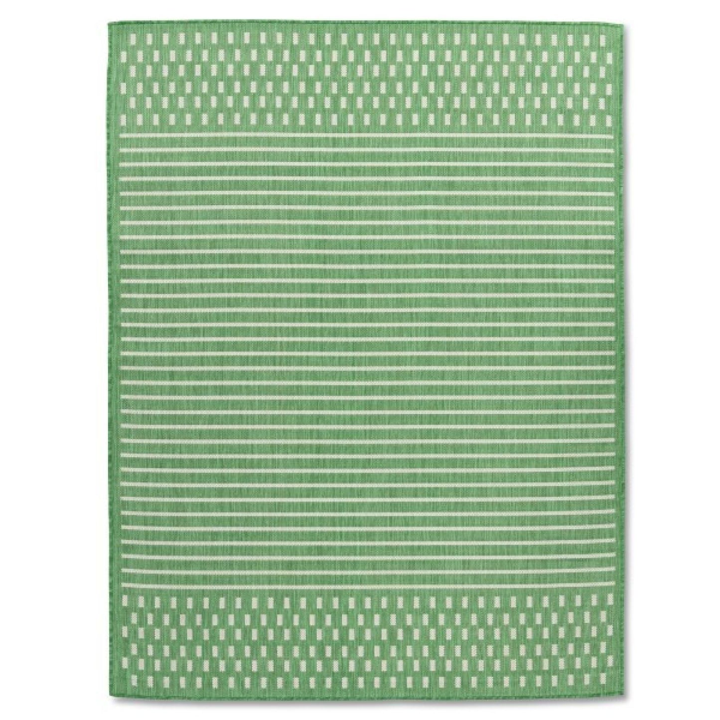 Cabana Indoor Outdoor Green Striped Rug