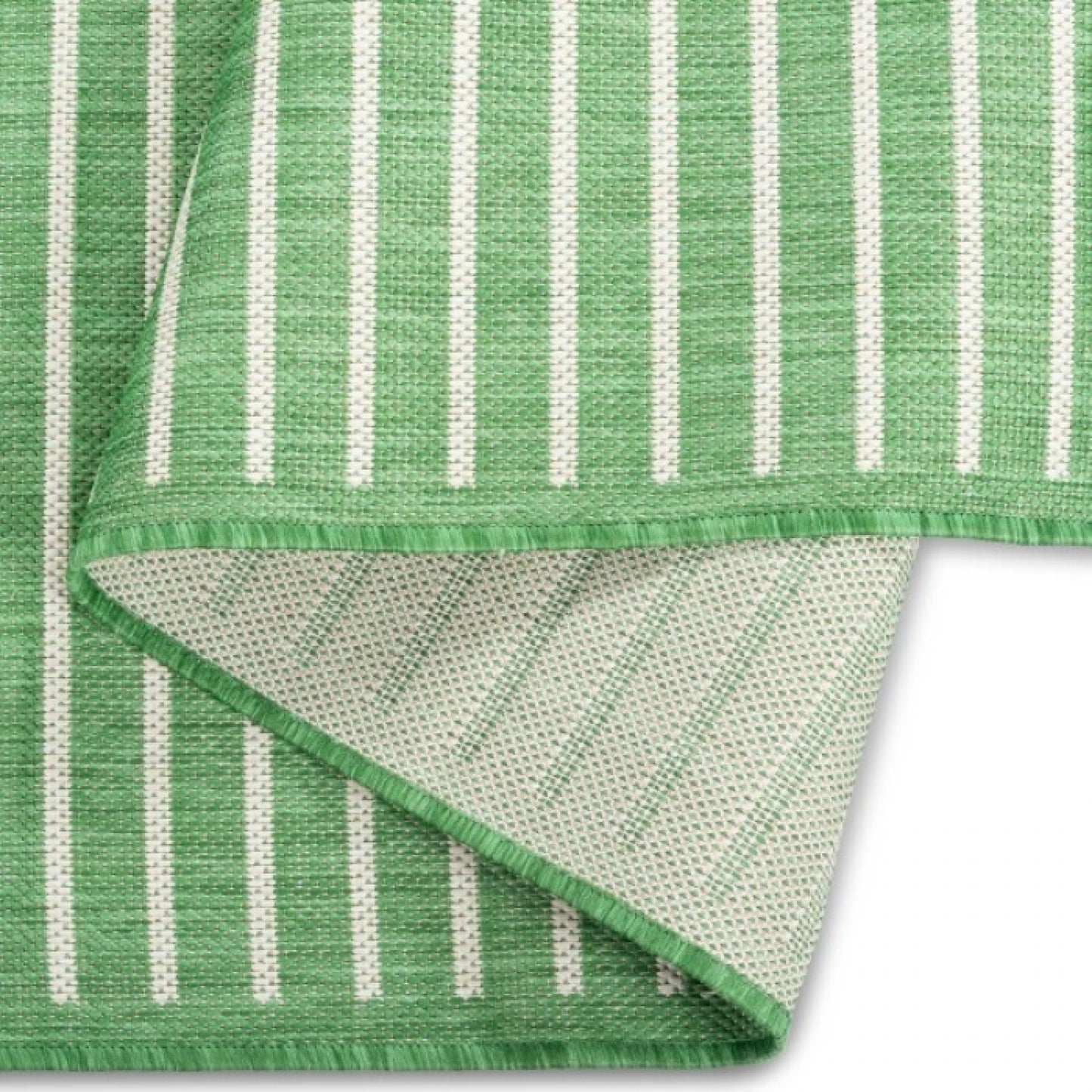 Cabana Indoor Outdoor Green Striped Rug