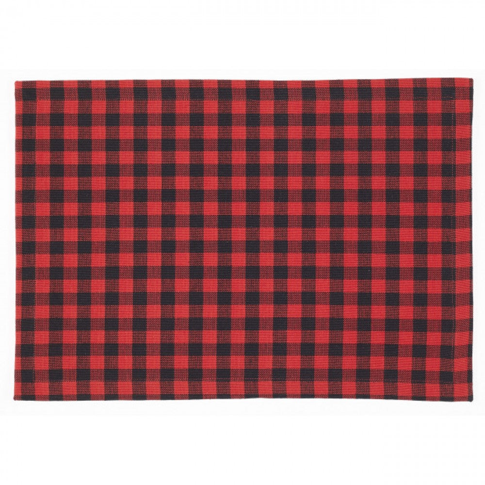 Red And Black Buffalo Check Pattern Placemat