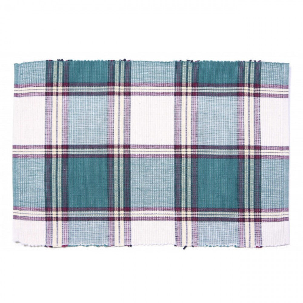 Sherwood Green Check Pattern Ribbed Placemat