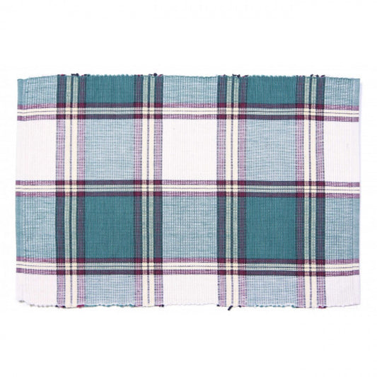 Sherwood Green Check Pattern Ribbed Placemat