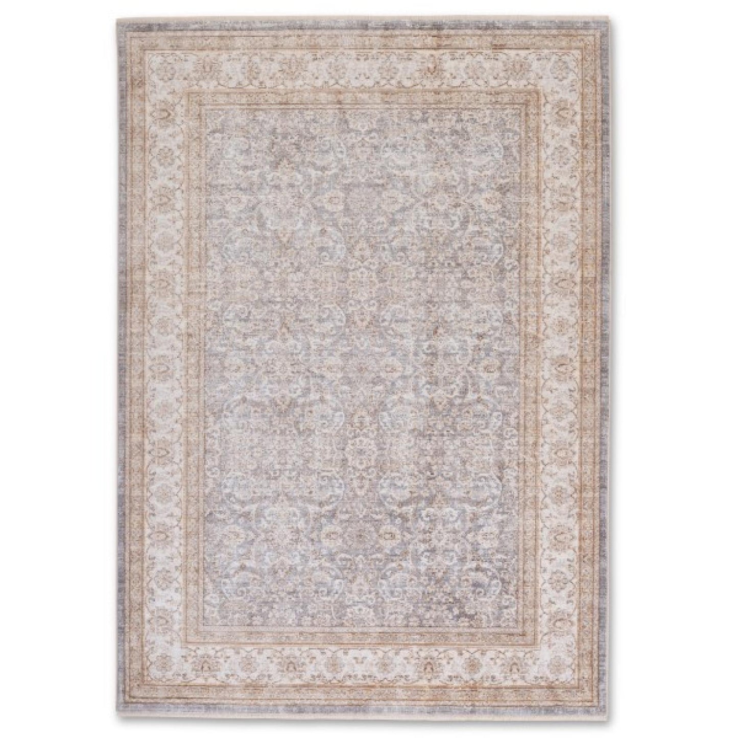 Elaxi Faded Print With Gray Edges Rug