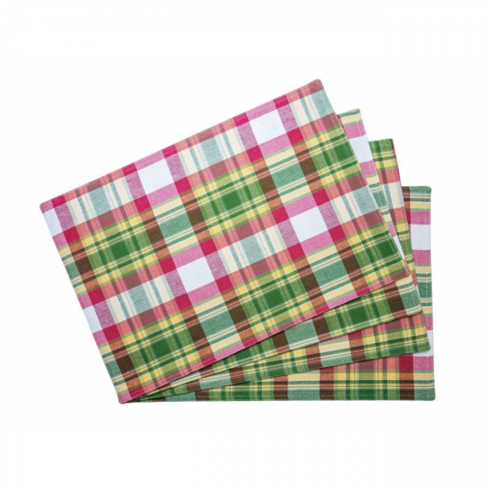 Summer Blush Check Pattern Fused Placemat