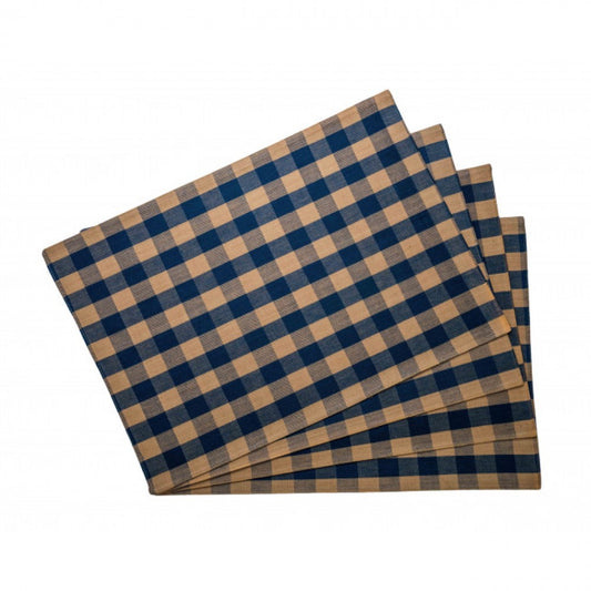 Navy Check Pattern Fused Placemat