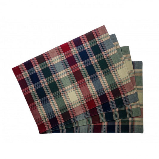 Moorpark Jewel Tone Check Pattern Fused Placemat