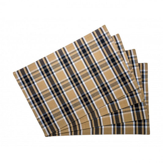 Black Haze Check Pattern Fused Placemat