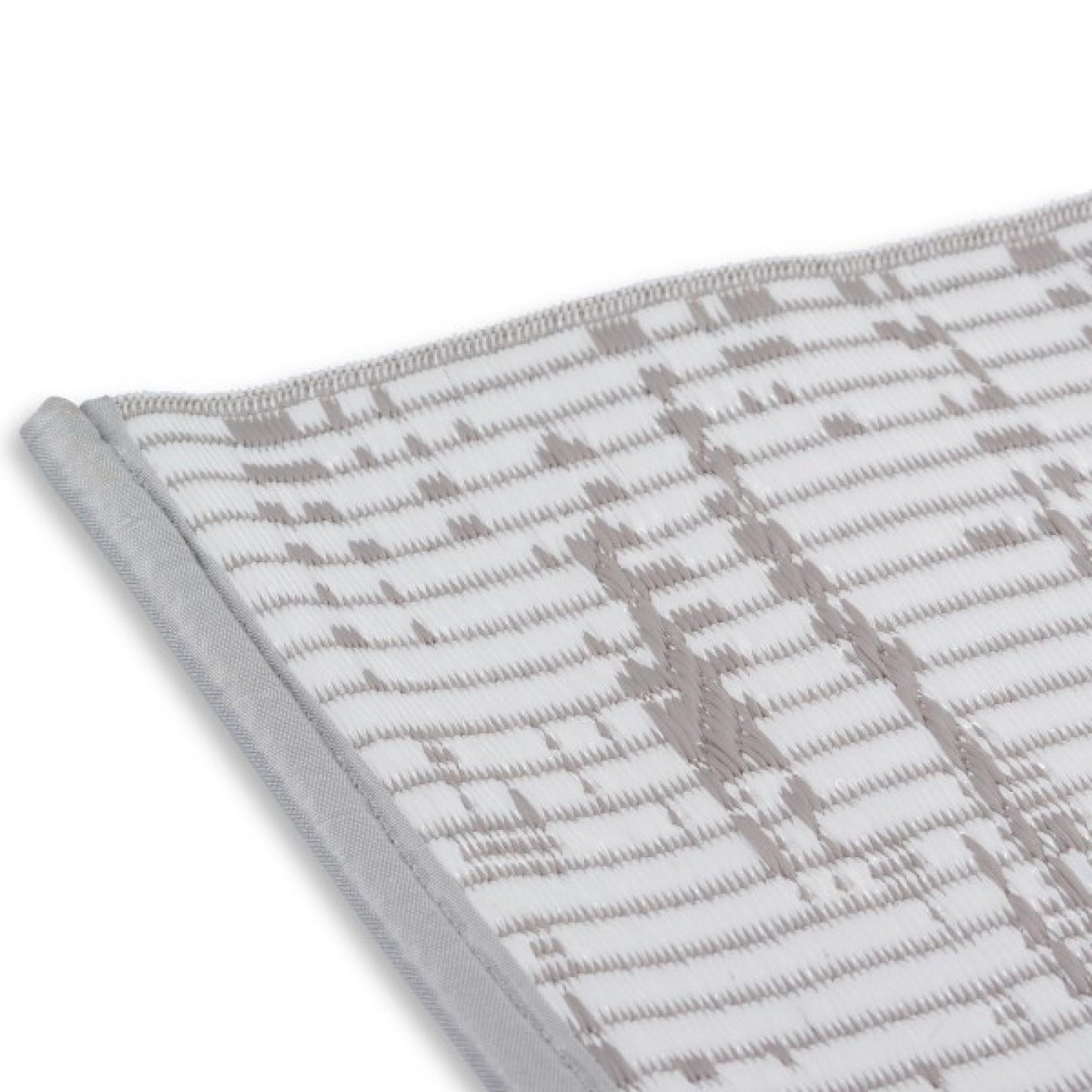 Fiesta Reversible Outdoor Plastic In Distressed Gray Rug