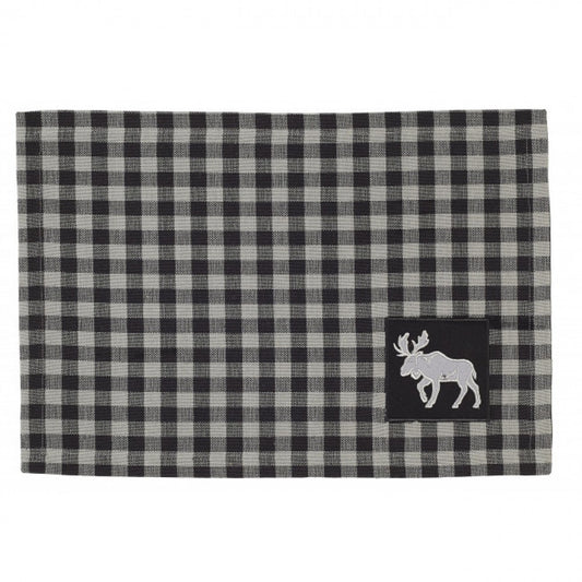 Buffalo Check With Moose Label Fused Placemat