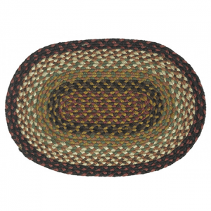 10x15" Multi Color Oval Braided Placemat