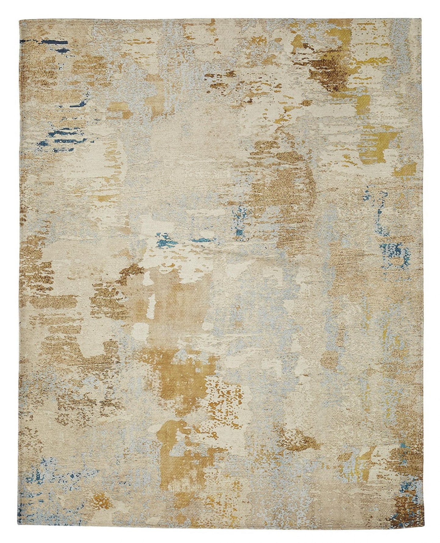 Sparx Marble Gold And Beige Washable Modern Rug