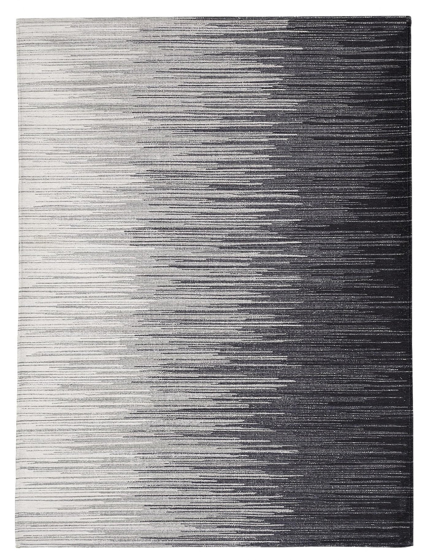 Sparx Midnight Black And White Washable Modern Rug