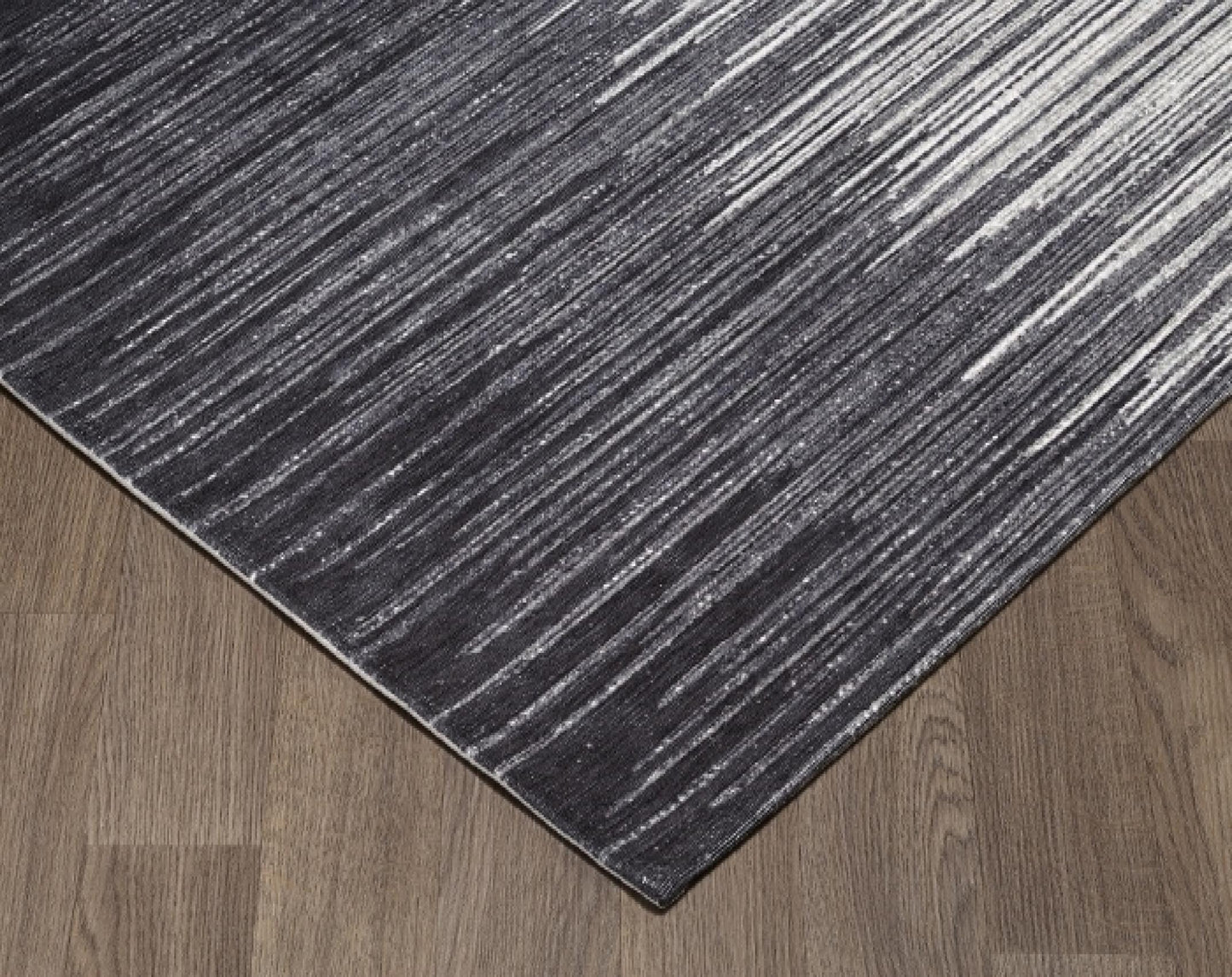 Sparx Midnight Black And White Washable Modern Rug