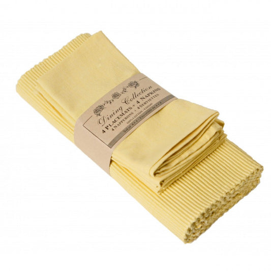 4 + 4 Yellow Placemats And Napkins