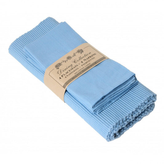 4 + 4 Blue Placemats And Napkins