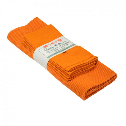 4 + 4 Orange Placemats And Napkins