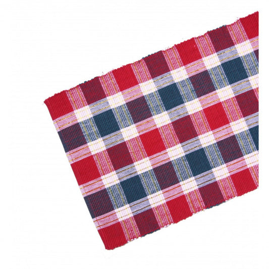 13x54" Santa Clara Check Pattern Ribbed Table Runner