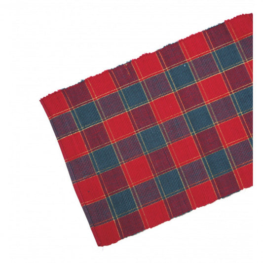 13x36" Syracuse Lurex Check Pattern Ribbed Table Runner