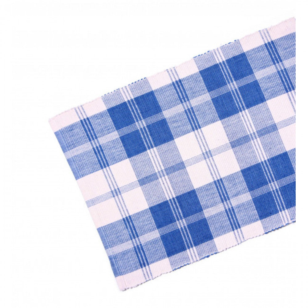 13x36" Meridian Check Pattern Ribbed Table Runner