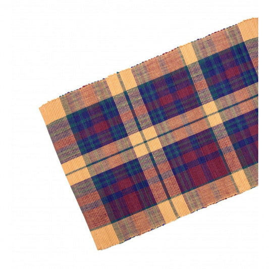 13x36" Sunset Check Pattern Ribbed Table Runner