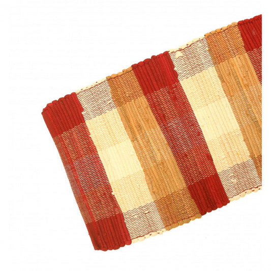 13x54" Burnic Check Pattern Chindi Table Runner