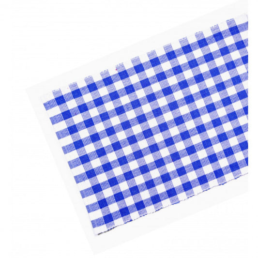 13x36" Toro Blue Check Pattern Ribbed Table Runner