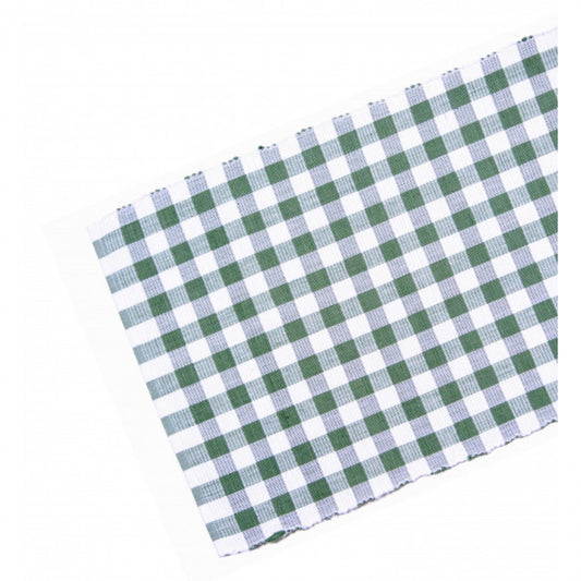 13x36" Toro Green Check Pattern Ribbed Table Runner