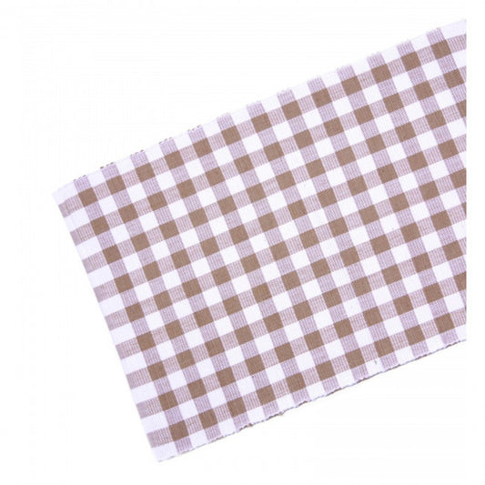 13x36" Toro Beige Check Pattern Ribbed Table Runner