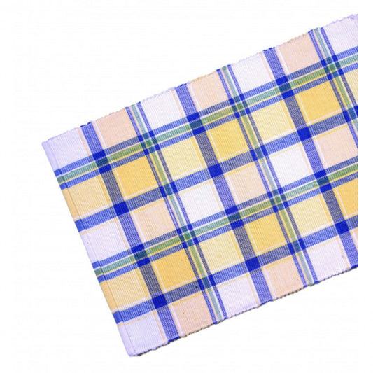 13x36" St. Jean Check Pattern Ribbed Table Runner