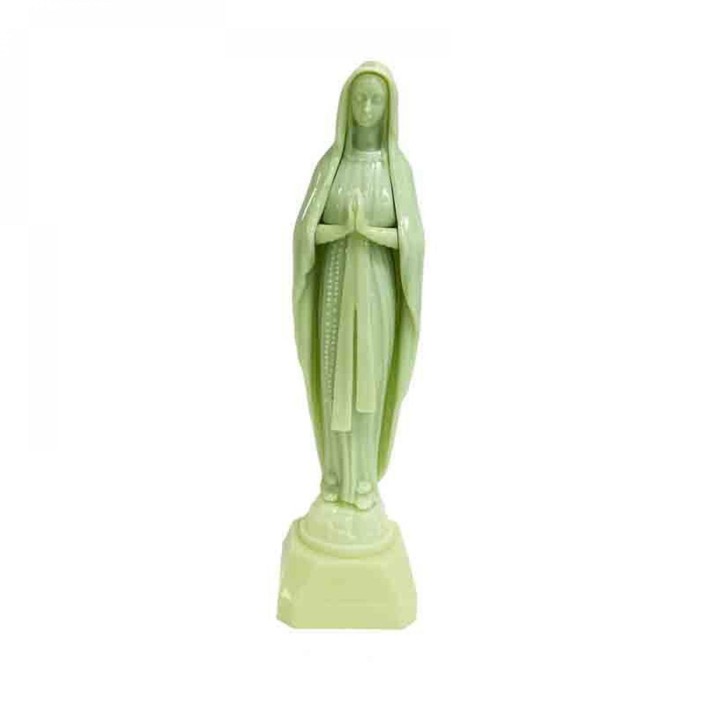 Fluorescent Green Lady Of Lourdes Figurine