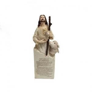 Jesus With Lambs And The Lord Is My Shepherd Figurine