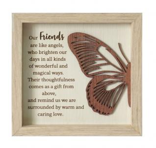 Butterfly With Text- Friends Plaque