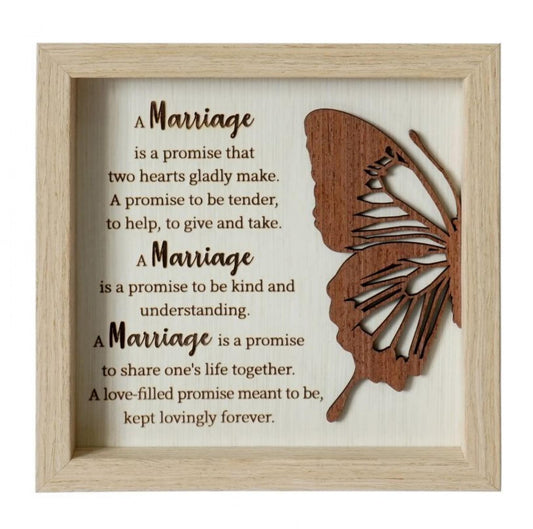 Butterfly With Text- Marriage Plaque