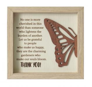 Butterfly With Text- Thank You Plaque