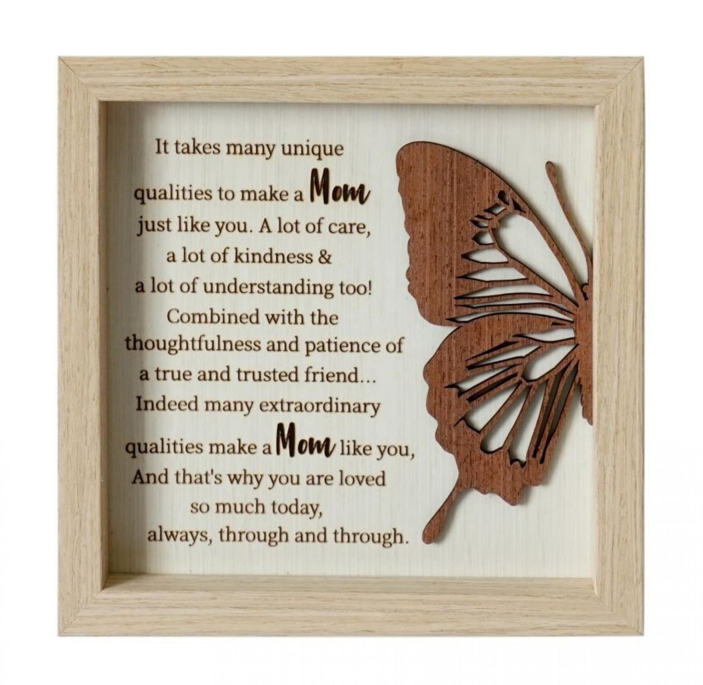 Butterfly With Text- Mom Plaque