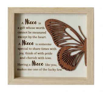 Butterfly With Text- Niece Plaque