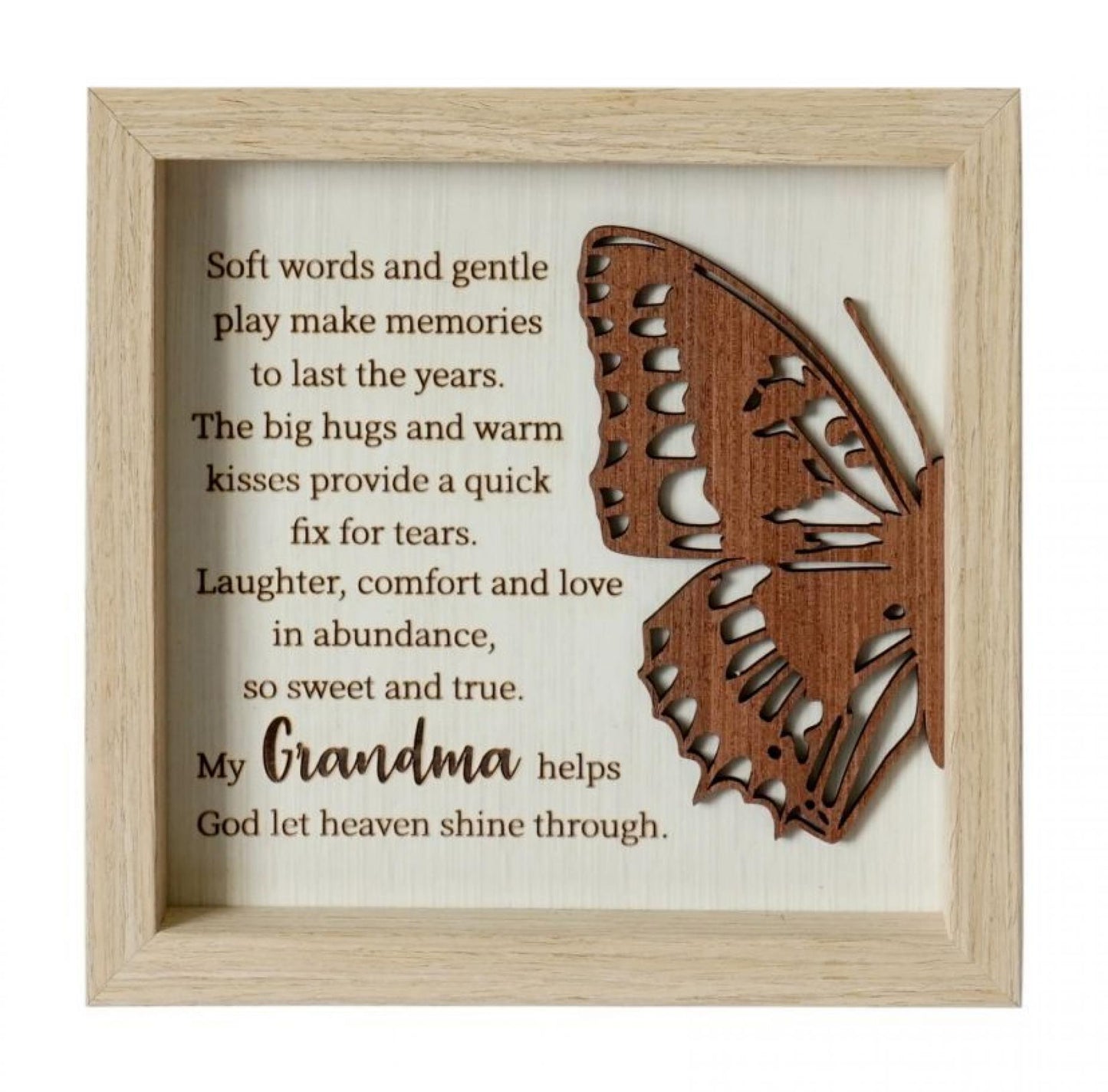 Butterfly With Text- Grandma Plaque