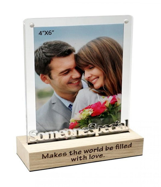 Magnetic Acrylic Frame On Stand With Text- Someone Special Photo Frame