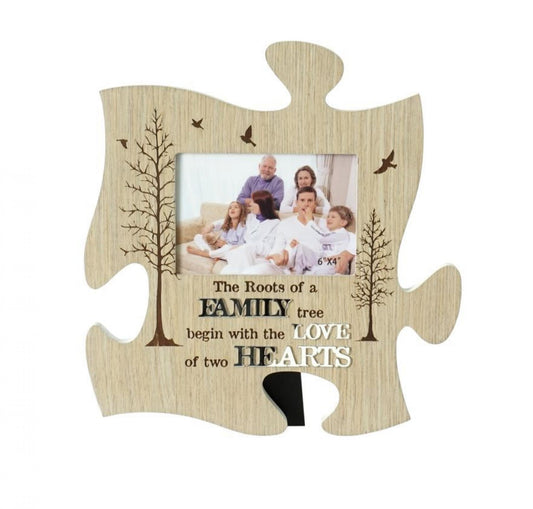 Puzzle Piece With Text -Family Love Photo Frame