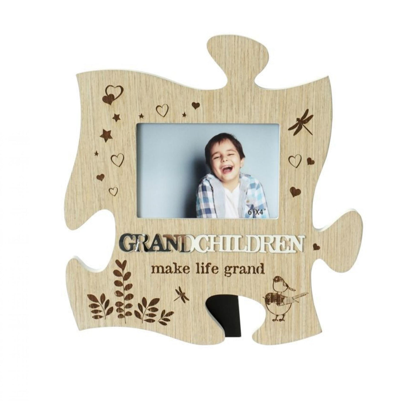 Puzzle Piece With Text -Grandchildren Photo Frame