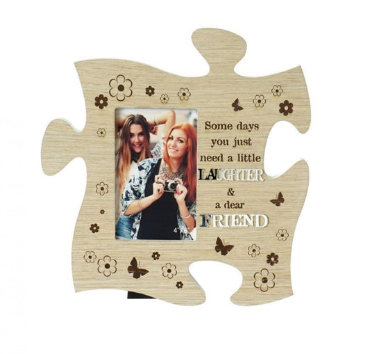 Puzzle Piece With Text -Friend Photo Frame